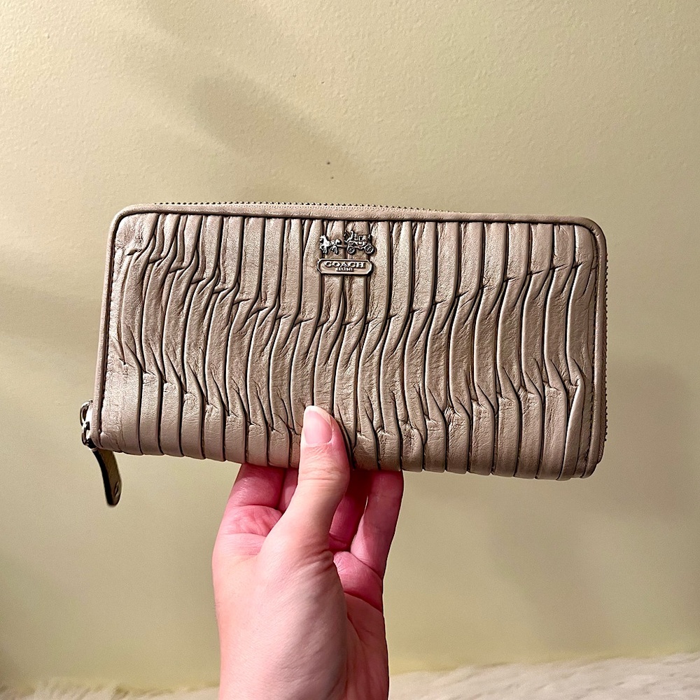 Coach Madison Gathered Leather Wallet